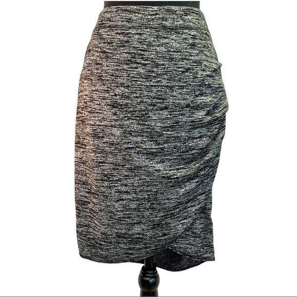 Aritzia Wilfred gray ruched stretchy Tyra skirt size medium - Picture 3 of 11